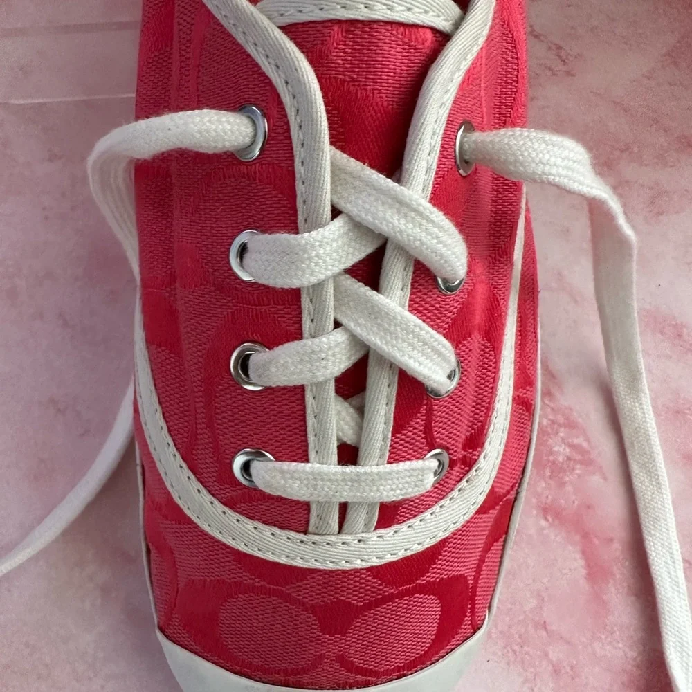 🩸Coach Bellamy Pink Signature C Sneakers - Size 9,5B🩸 - Picture 4 of 16